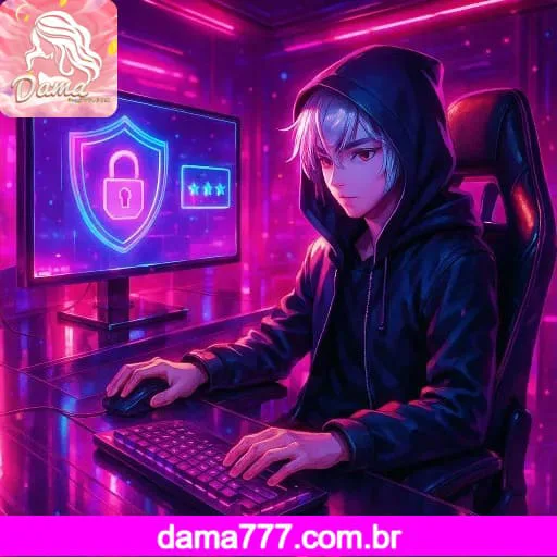 Imagem destacando login seguro na DAMA777 para novos usuários